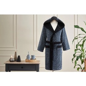 Resim Özdilek Modra Maskülen Kapüşonlu Bornoz L - Siyah Siyah 