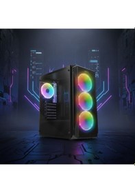 Resim 4x Rgb Fanlı Gaming Bilgisayar Kasası - Yüksek Hava Akışı, Modern Tasarım, Sessiz Fan 