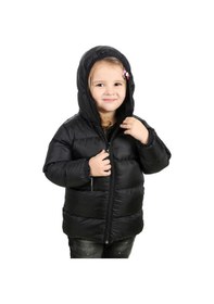 Resim Spor Kız Çocukpolarlı Kürklü Kapüşonlu Su Geçirmez Rüzgara Dayanıklı Şişme Mont-87 Siyah 