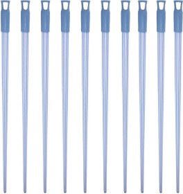 Resim Kaplamalı Alüminyum Metal Vidalı Çizgili Renkli Fırça Faraş Süpürge Çeksil Sap Sapı - 120 Cm. - 10 Adet 