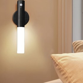 Resim Manyetik Montajlı Şarj Edilebilir Hareket Algılama Gece Lambası - Yatak Odası, Koridor, Merdiven ve Banyo için Yüksek Verimli LED - Taşınabilir, USB Güçlü, Modern Tasarım, Siyah, Beyaz, Koridor Aydınlatması | Modern Küçük Gece Lambası | Manyetik Kurulum Lambası, Gece Lambası Hareket Sensörü 