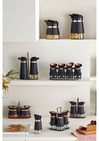 Resim Karaca Latin Deri 4'lü Cam Baharat Takımı 