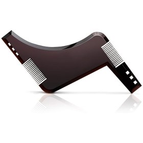 Resim Çift Taraflı Sakal Şekillendirme Tarak Tümü Bir Arada Sakal Şekillendirme Şablonu Sakal Tarak Şekillendirici Şeffaf Siyah Sakal Şablonu 