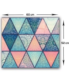 Resim Decorita Renkli Mandala Desenli | Cam Ocak Arkası Koruyucu | 