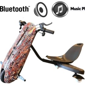 Resim Drift Car Elektrikli Kaykay Hoverboard Kask Dizlik Hediyeli Bluetoothlu 