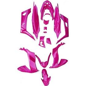 Resim Honda Pcx 2021 - 2024 Uyumlu Komple Kaporta Seti Florasan Pembe Çok Renkli 