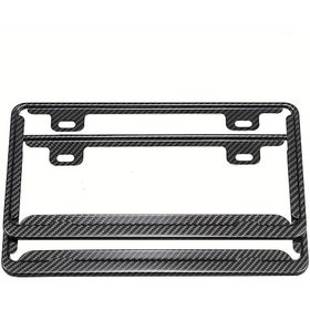 Resim Dashanshop 2 Adet Karbon Fiber Japon Oto Plaka Çerçevesi 345x190mm Su Geçirmez Paslanmaz 