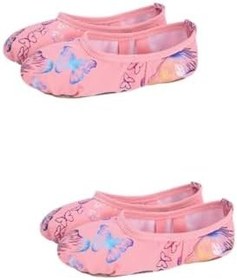 Resim GALPADA 2 Çocuk Dans Ayakkabıları Dans Topukluları Tek Bale Ayakkabıları Tek Bale Ayakkabısı Modern Dans Ayakkabıları Çocuk Bale Ayakkabıları Tabanı Bronzlaşma Düz Ayakkabılar 