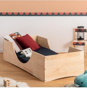 Resim Markaawm Markaawm Rustik Montessori Yatak Ahşap Çocuk Yatak Karyola 