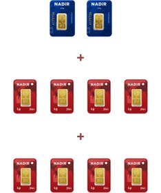 Resim Nadir Gold 24 Ayar 13 Gram Külçe Altın (2 Adet 2,5 Gram Külçe Altın + 8 Adet 1 Gram Külçe Altın ) 