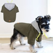 Resim 1 adet Temel Köpek Hoodie Ceket Etiketli - Küçükten Orta Boy Köpekler için Yumuşak, Rüzgar Geçirmez Sıcak Örgü Giyim, Schnauzer ve Yorkshire için İdeal, Rahat Kış Giyim|Yumuşak Örgü Hoodie|Poliester Fibe 