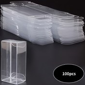 Resim 100 Şeffaf PVC Plastik Sergi Kutuları, Araba Modeli Saklama Kutusu, 1/64 Ölçekli Araba Modelleri İçin Uygun, Hediye Saklama Kutusu - Kapaklı Şeffaf Saklama Kutusu 