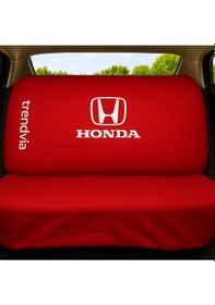 Resim Honda Uyumlu Kırmızı Renk Penye Kumaş Oto Koltuk Kılıfı Takımı Ön Ve Arka Servis Kılıfı Seti 