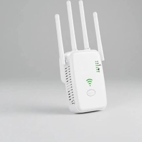 Resim qromax 300 Mbps Wifi Güçlendirici - 4 Antenli Dual Band Menzil Genişletici Yüksek Hızlı Kablosuz Bağlantı 