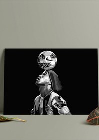Resim Metal Baskı Parlak Duvar Tablosu - Ronaldinho 