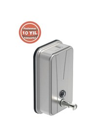Resim Çelik Banyo Paslanmaz Çelik Dikey Sıvı Sabunluk 1000 Ml Gri 