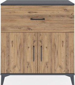 Resim Arges Şifonyer Tek Raflı Tek Çekmeceli 2 Kapaklı 88x30x96 Ant... Antrasit 