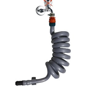 Resim Plasyay Spiral Wc Taharet Hortumu Rekorlu ve Duvara Sabitlemeli 2 Metre Gri 