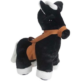 Resim Uyku Arkadaşı Peluş Eşek Siyah 45 Cm 