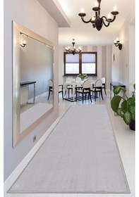 Resim Vl Yıkanabilir Post Peluş Yolluk Beyaz Gri 