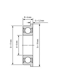 Resim F606 Zz Minyatür Flansli Rulman 6X17X6 442955387 