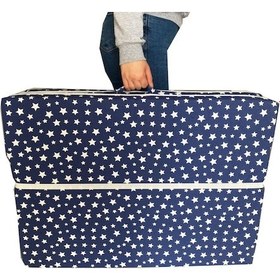 Resim Viphomeconcept Katlanır Yatak Yer Yatağı Sünger Tek Kişilik 80X180 Lacivrt Yıldz 