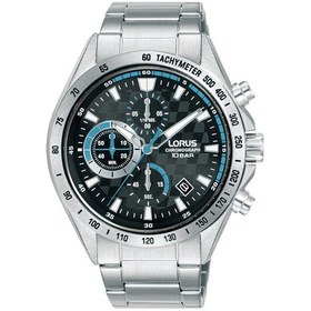 Resim Lorus Rm307jx9 Quartz Çelik Gri Siyah Kadran 10 Atm 44 Mm Erkek Kol Saati Gri 