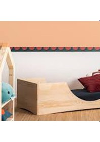 Resim Markaawm Markaawm Rustik Montessori Yatak Ahşap Çocuk Yatak Karyola 