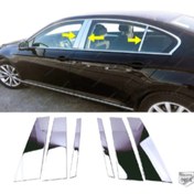 Resim Leonacs Fams Otomotiv Vw Passat B8.5 Krom Kapı Direk Seti 6 Parça 2019 Ve Üzeri Paslanmaz Çelik 