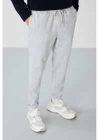 Resim Tommy Life Gri Yüzeyi Dokulu Standart Fit Erkek Eşofman Alt - 82154 