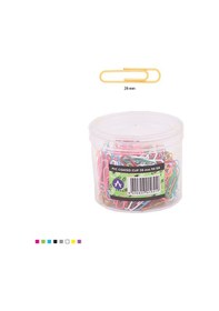 Resim Ark Pvc Kaplı Renkli Ataç 28 Mm 90 Gr Şeffaf Kutulu Karışık Renkler 1 Adet 