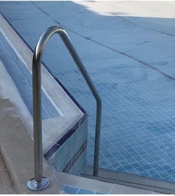 Resim Yüzme havuzu beton merdiven iniş tutamağı 1524 mm AISI 316 KALİTE 