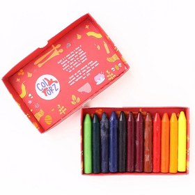 Resim 12li Sert Balmumu Kalem Pastel Boya Seti 