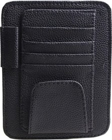 Resim Hightower Evrensel Araç Güneşlik Organizatörü Pu Deri Saklama Cebi Güneş Gözlüğü Kart Kalem Biletlik Siyah 