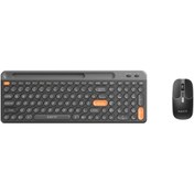 Resim Havit KB835WB Kablosuz Klavye ve Mouse Seti | Türkçe Q | Bluetooth + 2.4GHz | Sessiz Tuş - Siyah 