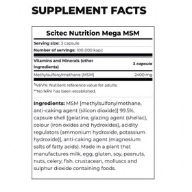 Resim Scitec Nutrition Mega MSM Glukozamin 100 caps 