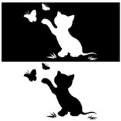 Resim Sones 10 Adet Disk Kedi Yansıtıcı Çizik Vücut Etiketi Siyah 