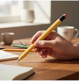 Resim Tablet Kalemi Kılıfı M-Pencil 1/2/3.Nesil Klasik Retro Tasarım Mat Silikon Sarı, 87006327 