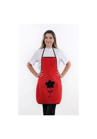 Resim Wellsoft İkili Paket Nakışlı Mutfak Önlüğü Sıvı Geçirmez Su Geçirmez Mutfak Önlüğü Kırmızı 