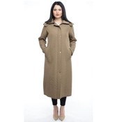 Resim Kadın Kapitone Mont (120 Cm) Vizon Büyük Beden Çok Renkli 