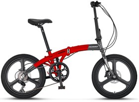 Resim Mosso Marine H Katlanır Bisiklet 20 Jant 7 Vites Kırmızı Gri 2024 