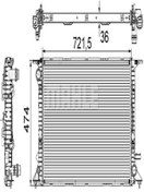 Resim BEHR Mahle Cr911000s (8MK376745-644) Su Radyatoru-duz Vıtes (AUDİ A4 8K0121251H 8MK376745644 (WK659162) 