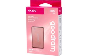 Resim SSD Goodram 500GB HX200 Rose Gold USB Type-C + A 