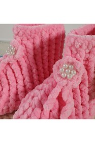 Resim ModMio Çocuk Kadife Ev Botu | El Yapımı Yumuşak Kaymaz Tabanlı Panduf 