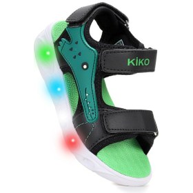 Resim Kiko Kids Arnı Günlük Işıklı Cırtlı Erkek Çocuk Sandalet Ayakkabı Siyah Siyah 