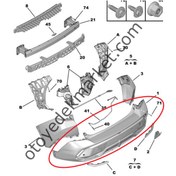 Resim Peugeot 408 (2023-2024) Arka Tampon (Orijinal) 