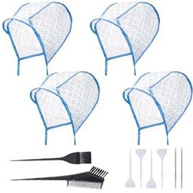 Resim Vkemall Saç Boyama Seti: 12 Parça Şapka, Fırça, Tarak Ve İğneler İle Profesyonel Renklendirme 