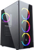 Resim Gametech Ares Rainbow 4 4 Fanlı Siyah ATX Oyuncu Bilgisayar Kasası 