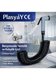 Resim Plasyay Spiral Şattaf Bide Başlıklı Taharet Matik 1.5 Metre 