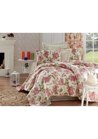 Resim Baskılı Pike Takımı Çift Kişilik Care Pembe 